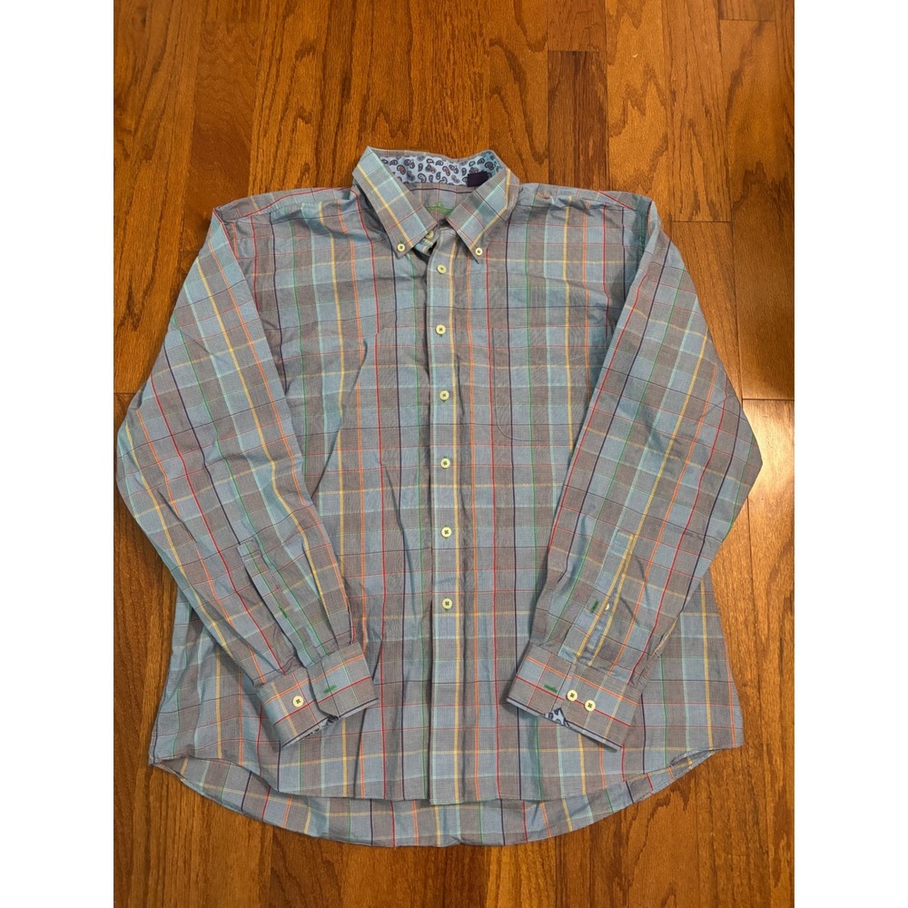 Alan Flusser Multicolored Button Up‎ Size XXL